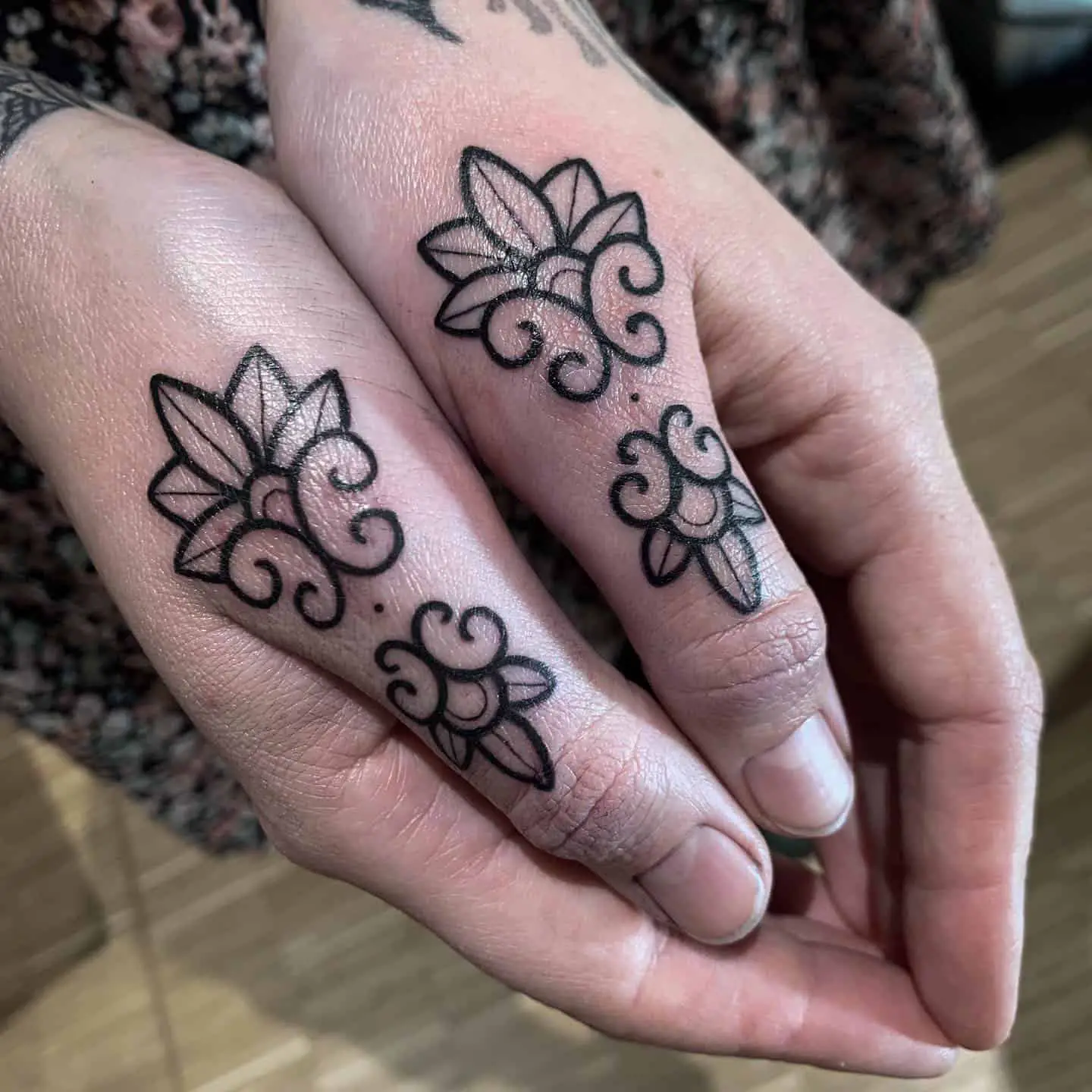finger tribal tattoos